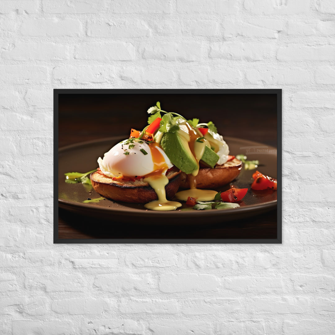 Southwest Eggs Benedict Framed poster 🤤 from Yumify.AI