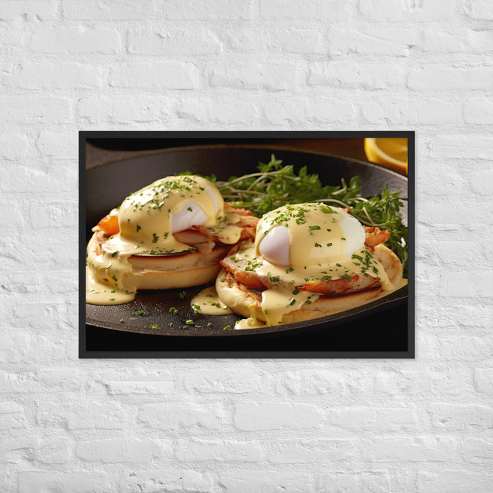 Crab or Lobster Eggs Benedict Framed poster 🤤 from Yumify.AI