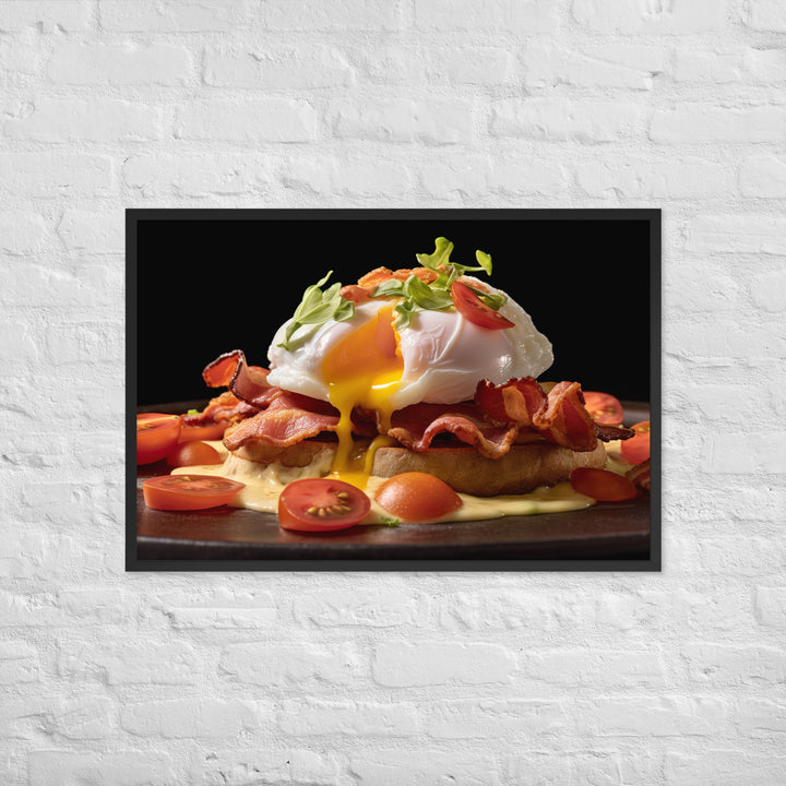 Bacon and Tomato Eggs Benedict Framed poster 🤤 from Yumify.AI