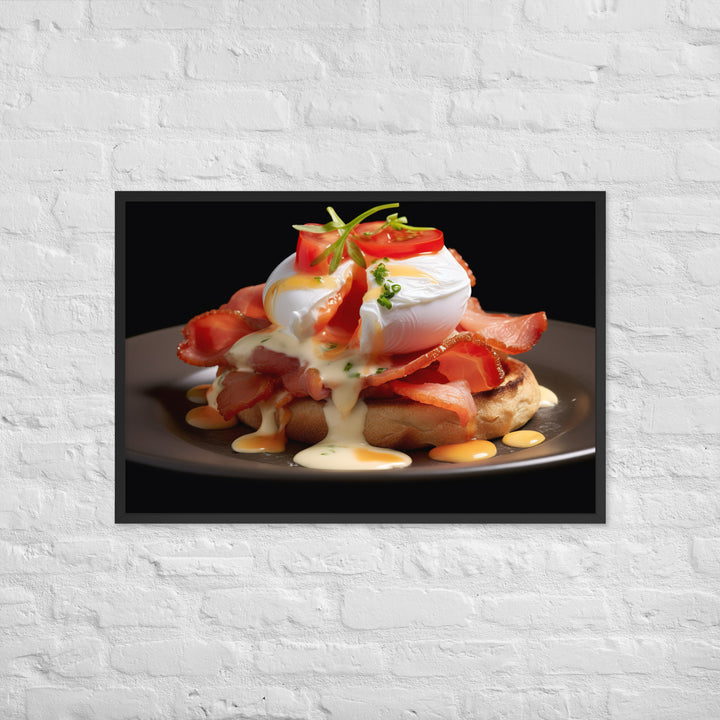 Bacon and Tomato Eggs Benedict Framed poster 🤤 from Yumify.AI