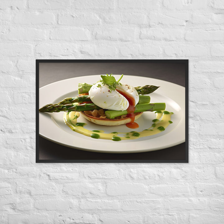 Asparagus Eggs Benedict Framed poster 🤤 from Yumify.AI