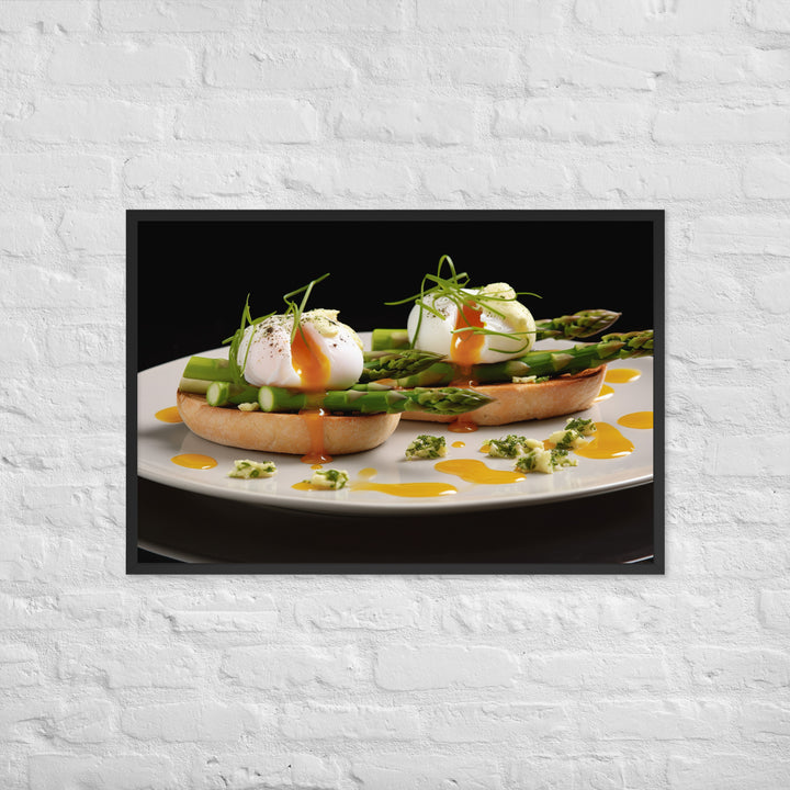 Asparagus Eggs Benedict Framed poster 🤤 from Yumify.AI