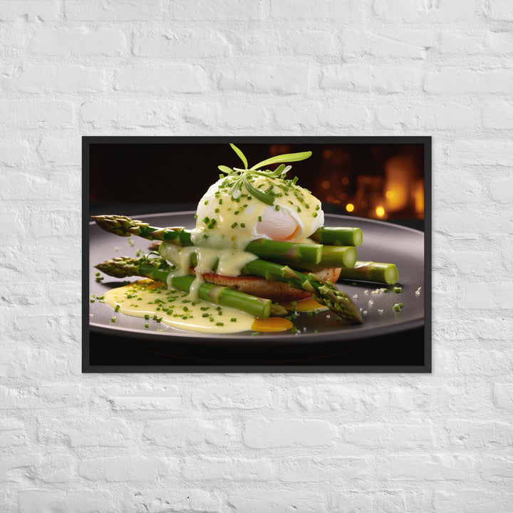 Asparagus Eggs Benedict Framed poster 🤤 from Yumify.AI