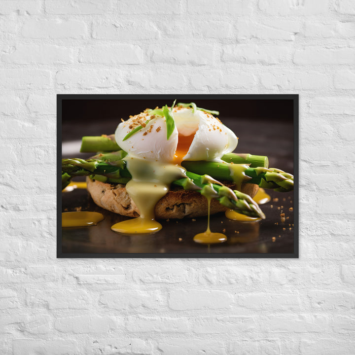 Asparagus Eggs Benedict Framed poster 🤤 from Yumify.AI