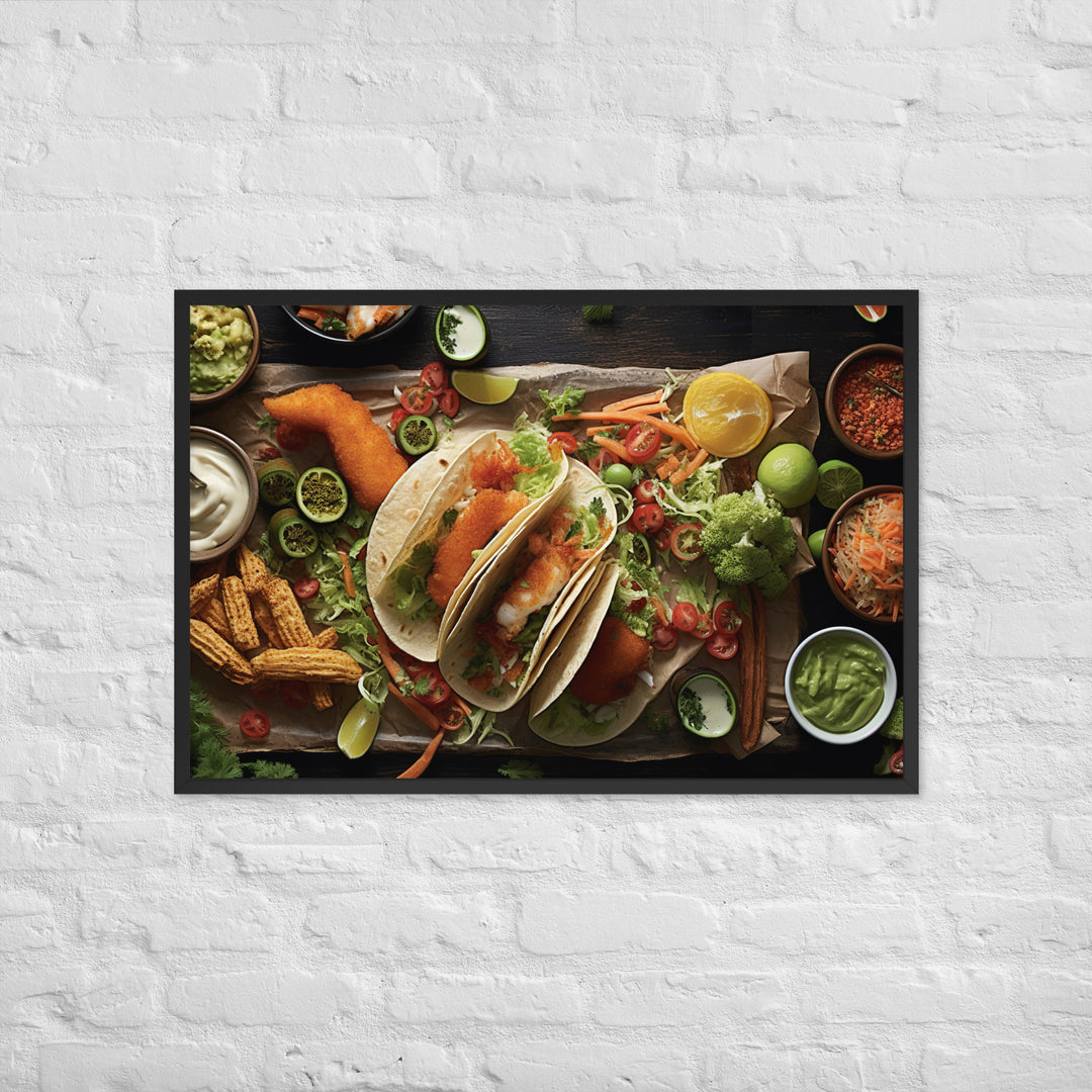 Fish Tacos and Chips Framed poster 🤤 from Yumify.AI