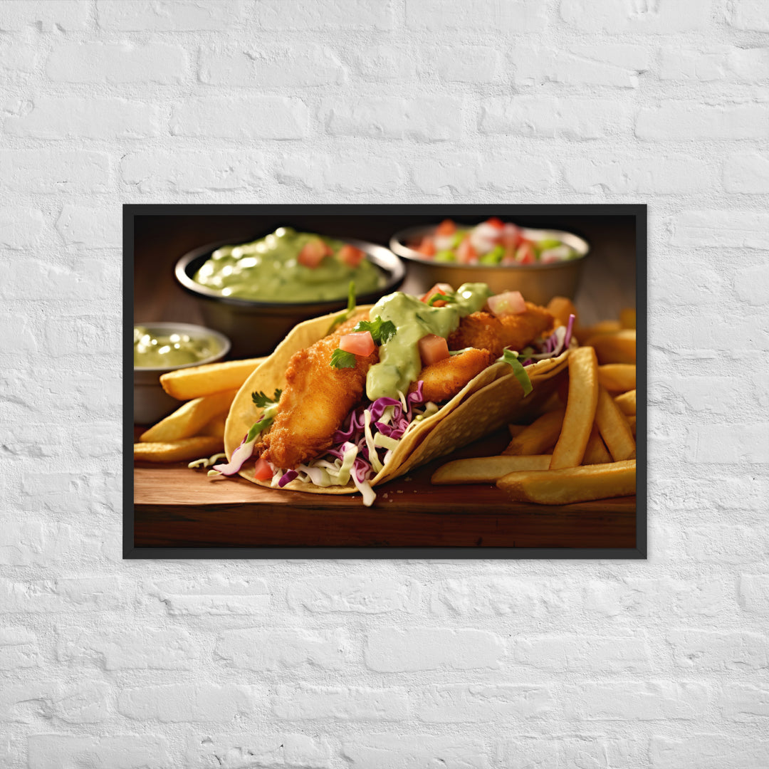 Fish Tacos and Chips Framed poster 🤤 from Yumify.AI