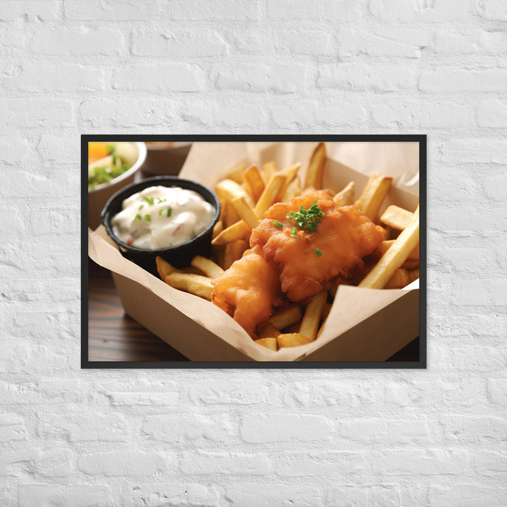 Fish and Chips Framed poster 🤤 from Yumify.AI