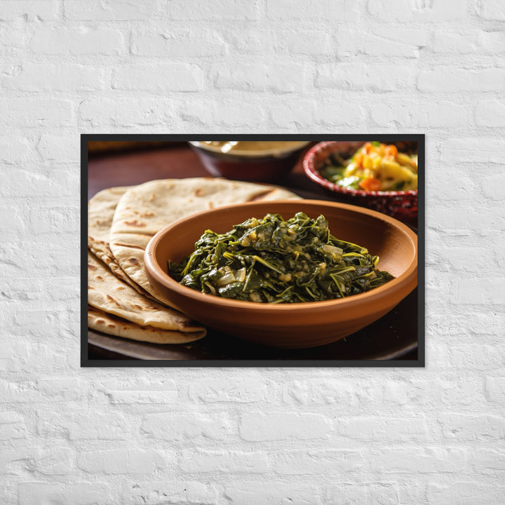 Sukuma Wiki with Chapati Framed poster 🤤 from Yumify.AI