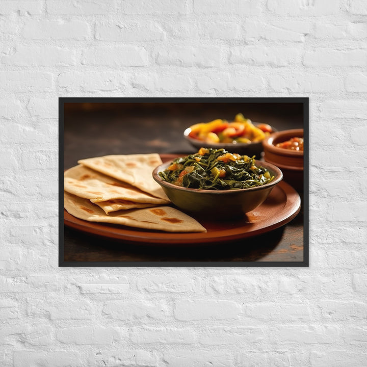 Sukuma Wiki with Chapati Framed poster 🤤 from Yumify.AI