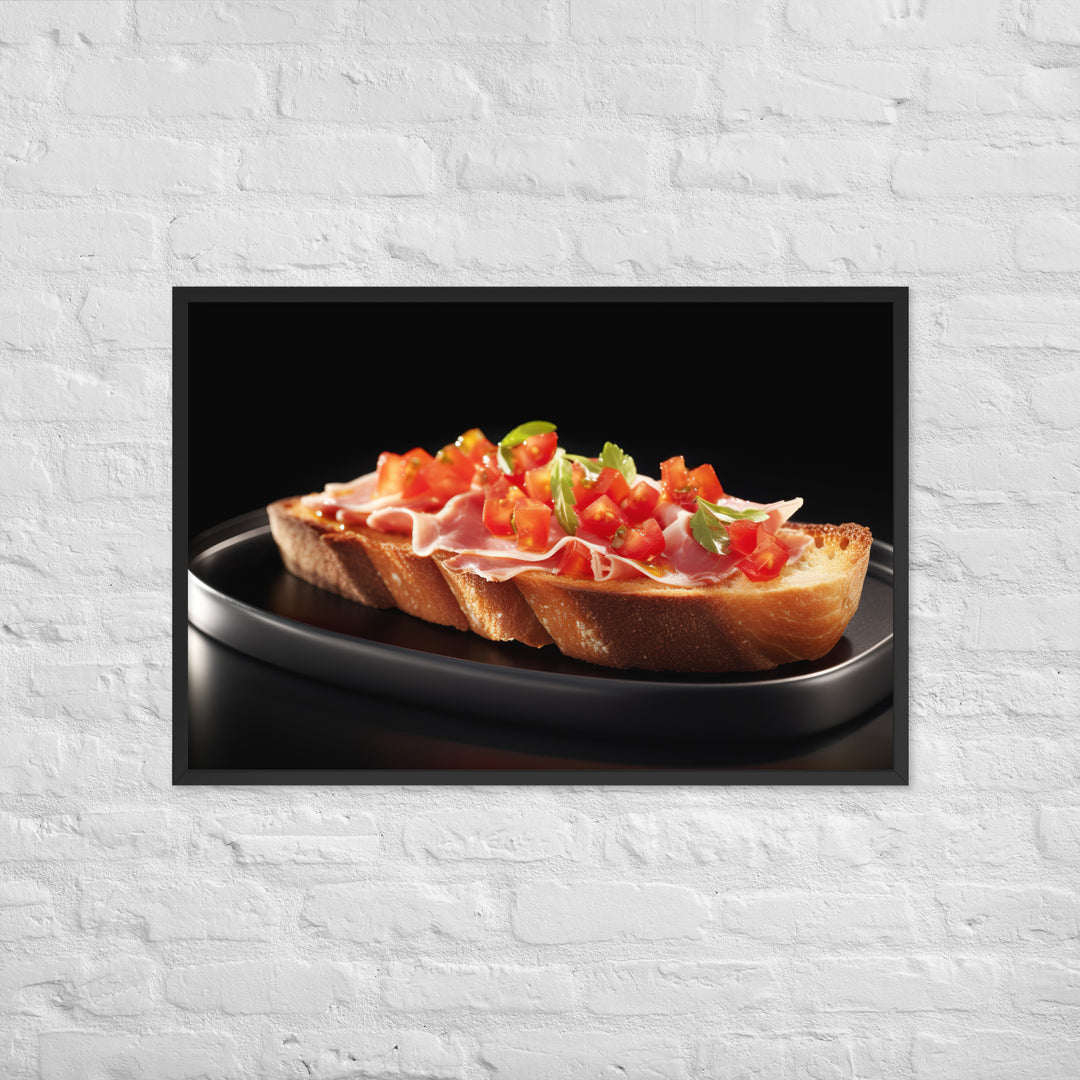 Tosta con Jamn y Tomate Framed poster 🤤 from Yumify.AI