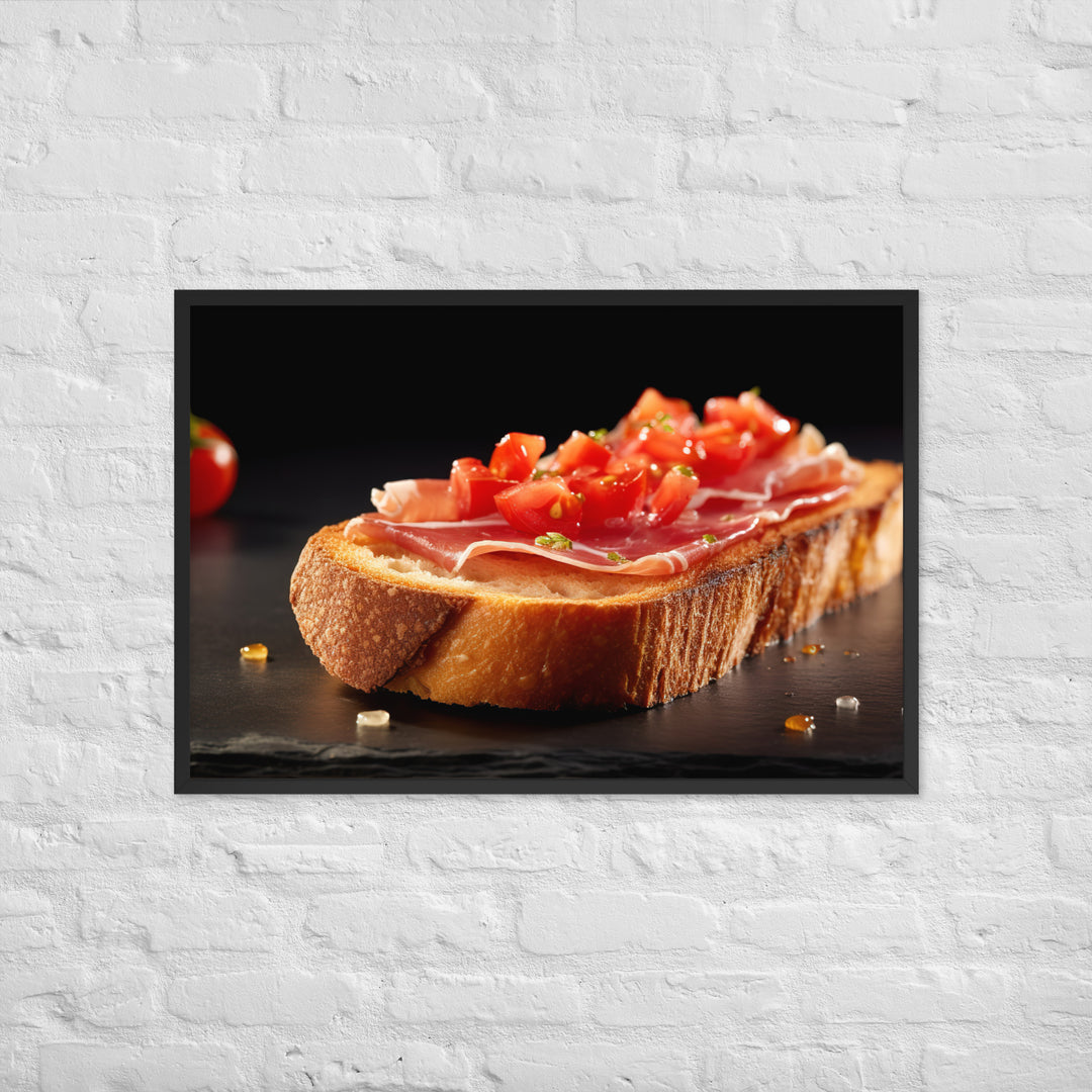 Tosta con Jamn y Tomate Framed poster 🤤 from Yumify.AI