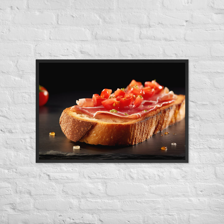 Tosta con Jamn y Tomate Framed poster 🤤 from Yumify.AI