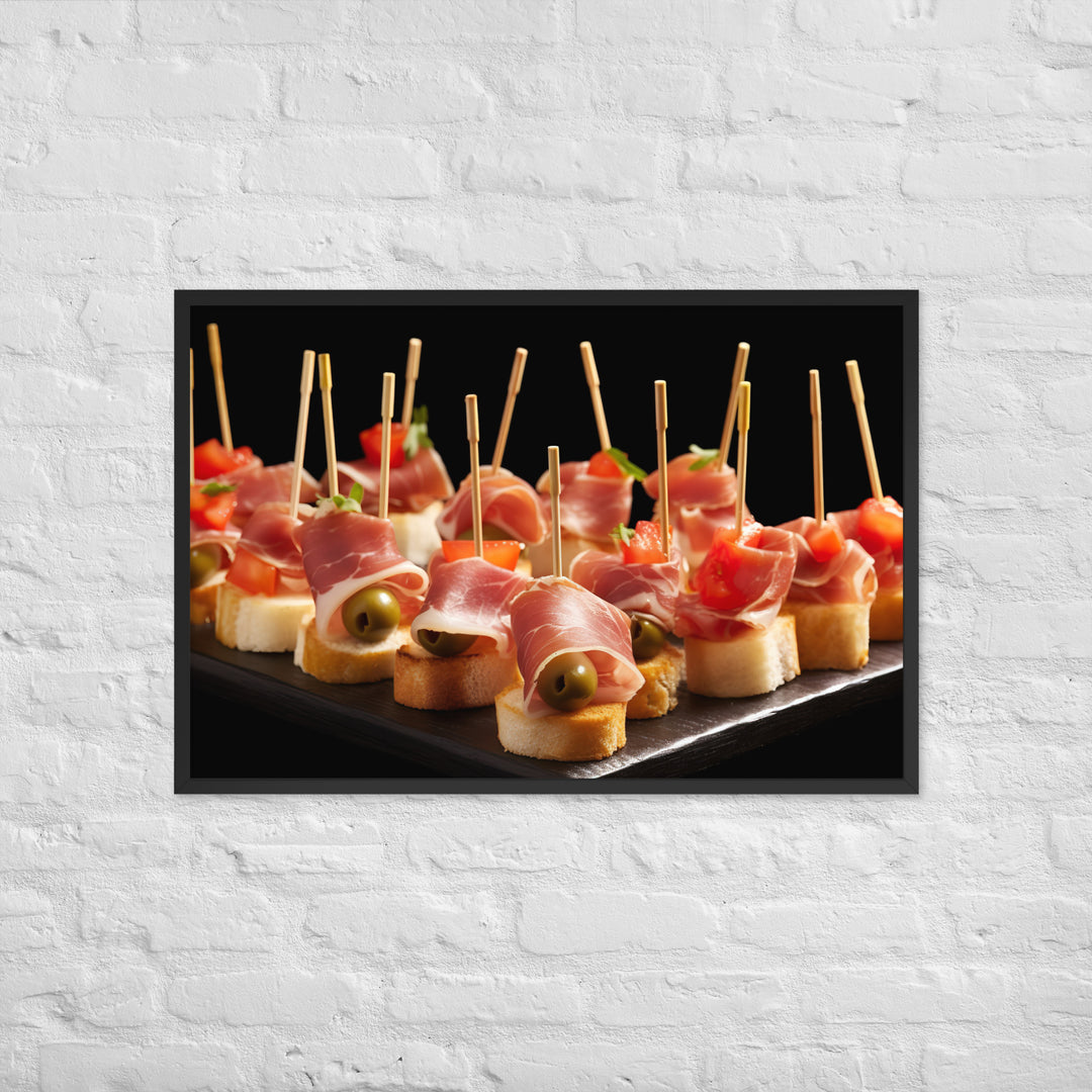 Pinchos de Jamn Framed poster 🤤 from Yumify.AI