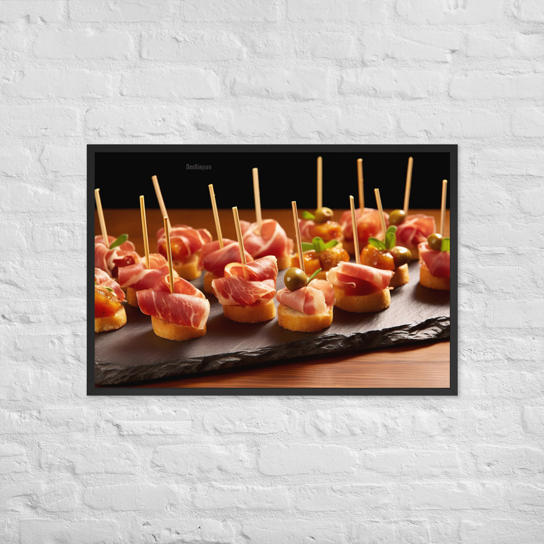 Pinchos de Jamn Framed poster 🤤 from Yumify.AI