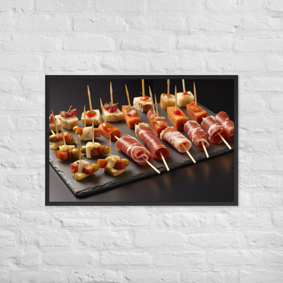 Pinchos de Jamn Framed poster 🤤 from Yumify.AI