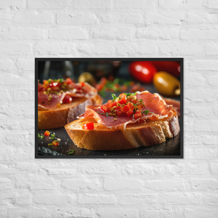 Pan con Tomate y Jamn Framed poster 🤤 from Yumify.AI