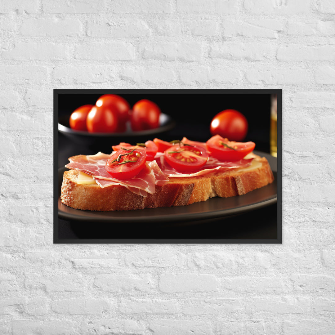 Pan con Tomate y Jamn Framed poster 🤤 from Yumify.AI