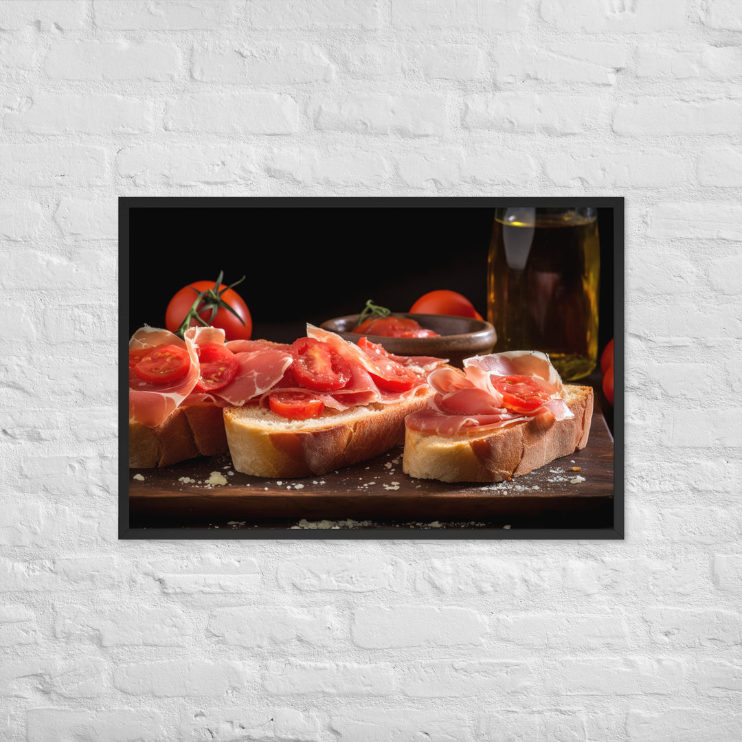 Pan con Tomate y Jamn Framed poster 🤤 from Yumify.AI