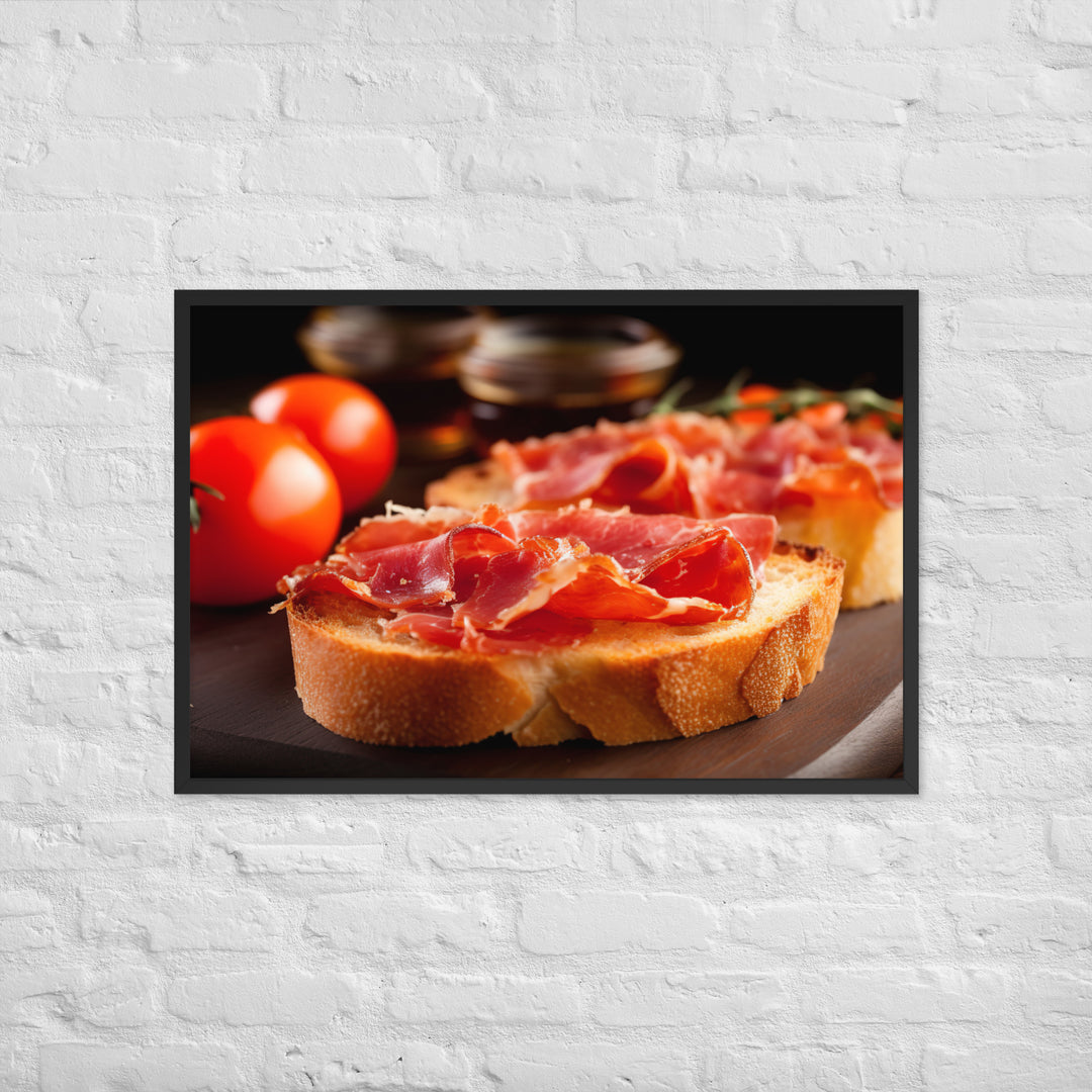 Pan con Tomate y Jamn Framed poster 🤤 from Yumify.AI