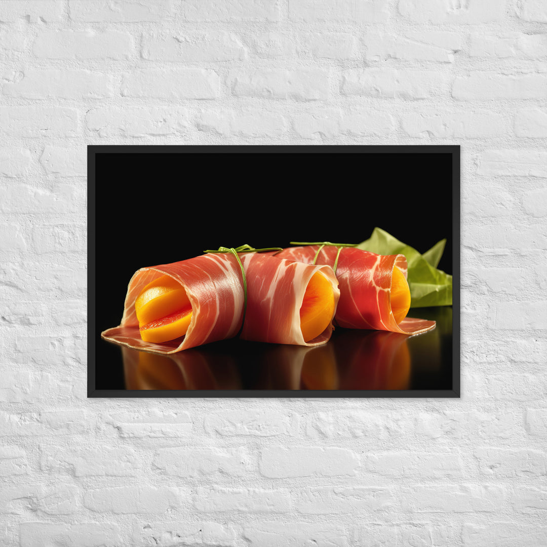 Jamn Serrano Wrapped Melon Framed poster 🤤 from Yumify.AI