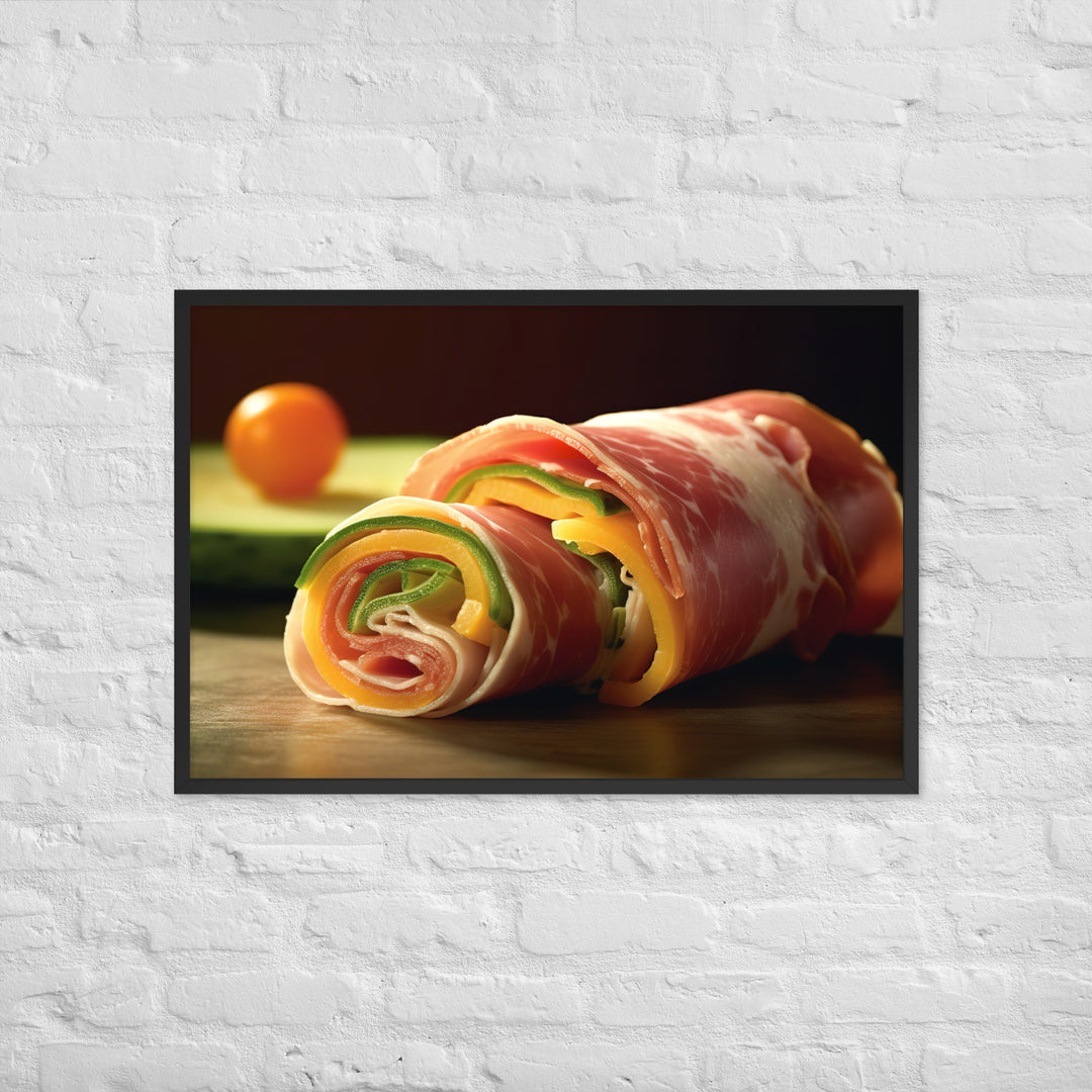 Jamn Serrano Wrapped Melon Framed poster 🤤 from Yumify.AI