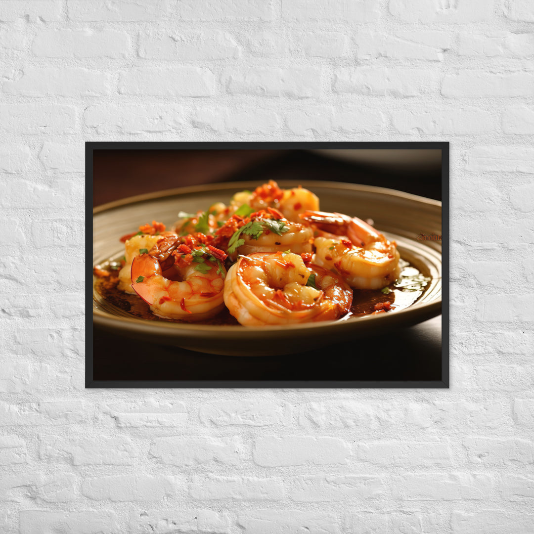 Gambas al Ajillo Framed poster 🤤 from Yumify.AI