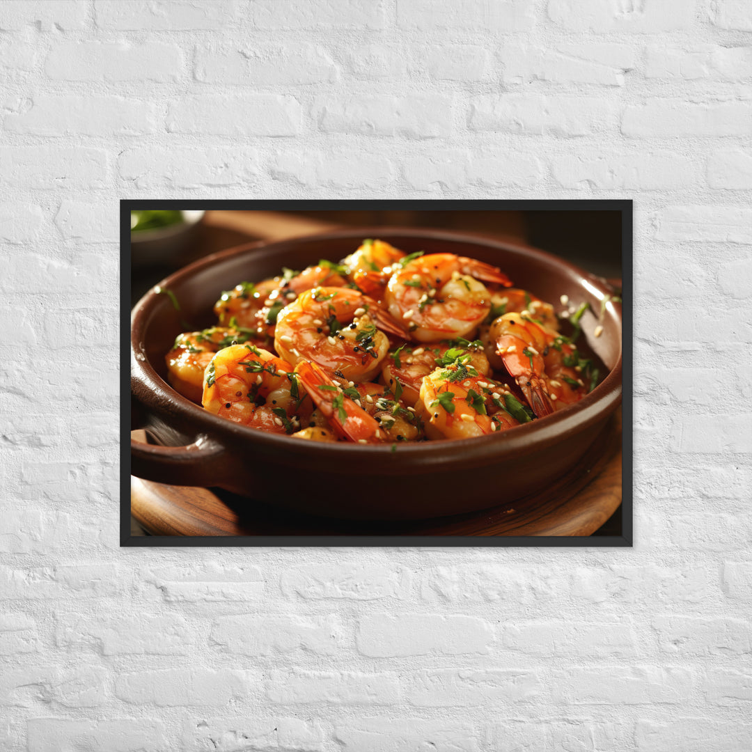 Gambas al Ajillo Framed poster 🤤 from Yumify.AI