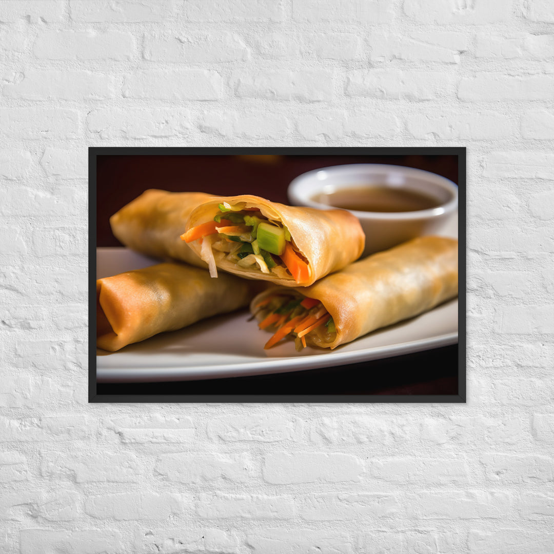 Spring Rolls Framed poster 🤤 from Yumify.AI