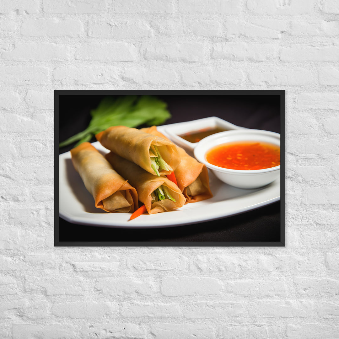 Spring Rolls Framed poster 🤤 from Yumify.AI