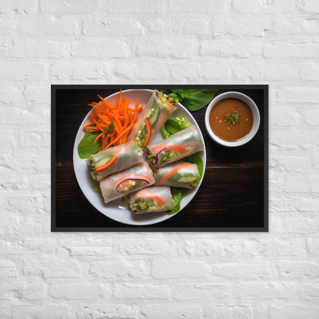 Spring Rolls Framed poster 🤤 from Yumify.AI