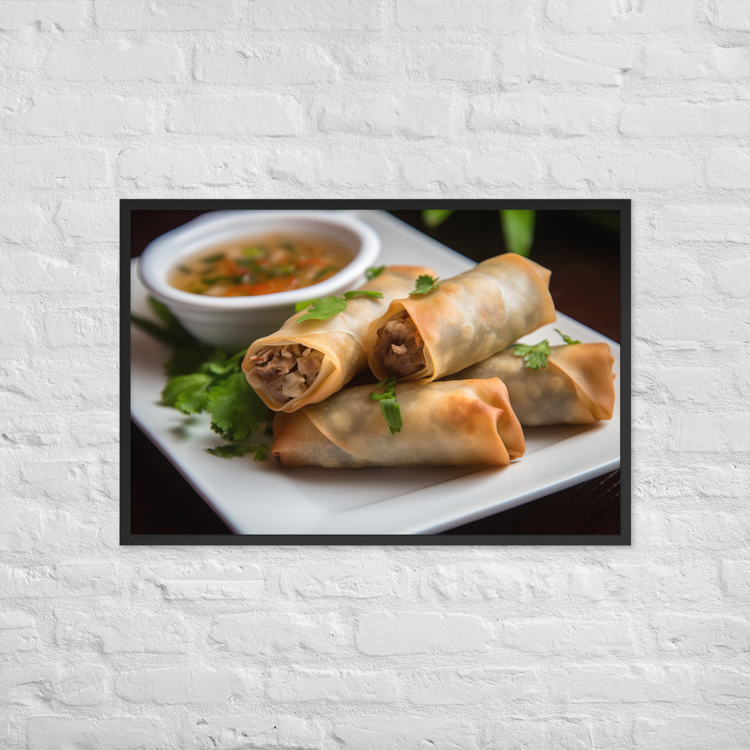 Spring Rolls Framed poster 🤤 from Yumify.AI