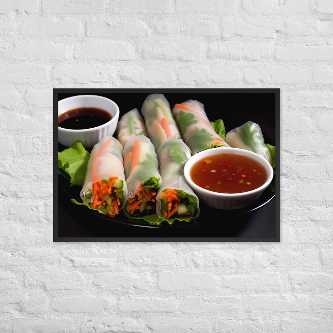 Spring Rolls Framed poster 🤤 from Yumify.AI