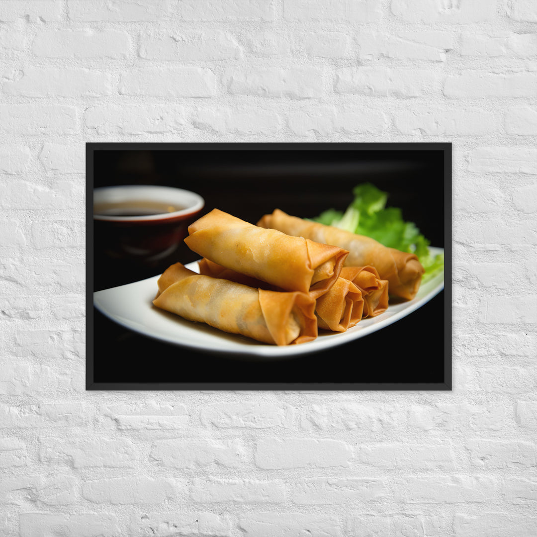 Spring Rolls Framed poster 🤤 from Yumify.AI