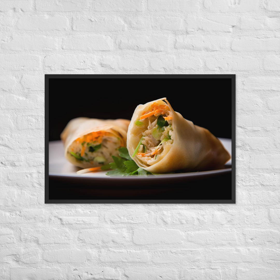 Spring Rolls Framed poster 🤤 from Yumify.AI