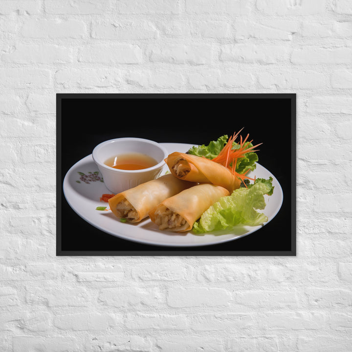 Spring Rolls Framed poster 🤤 from Yumify.AI