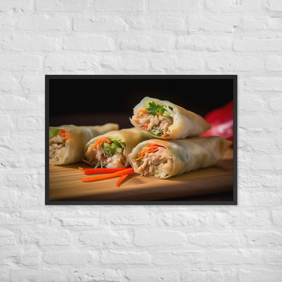 Spring Rolls Framed poster 🤤 from Yumify.AI