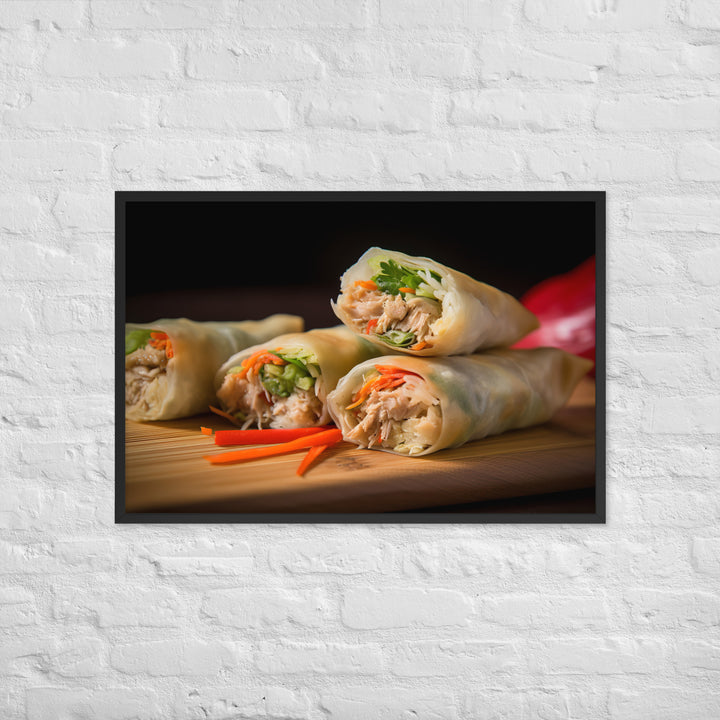 Spring Rolls Framed poster 🤤 from Yumify.AI