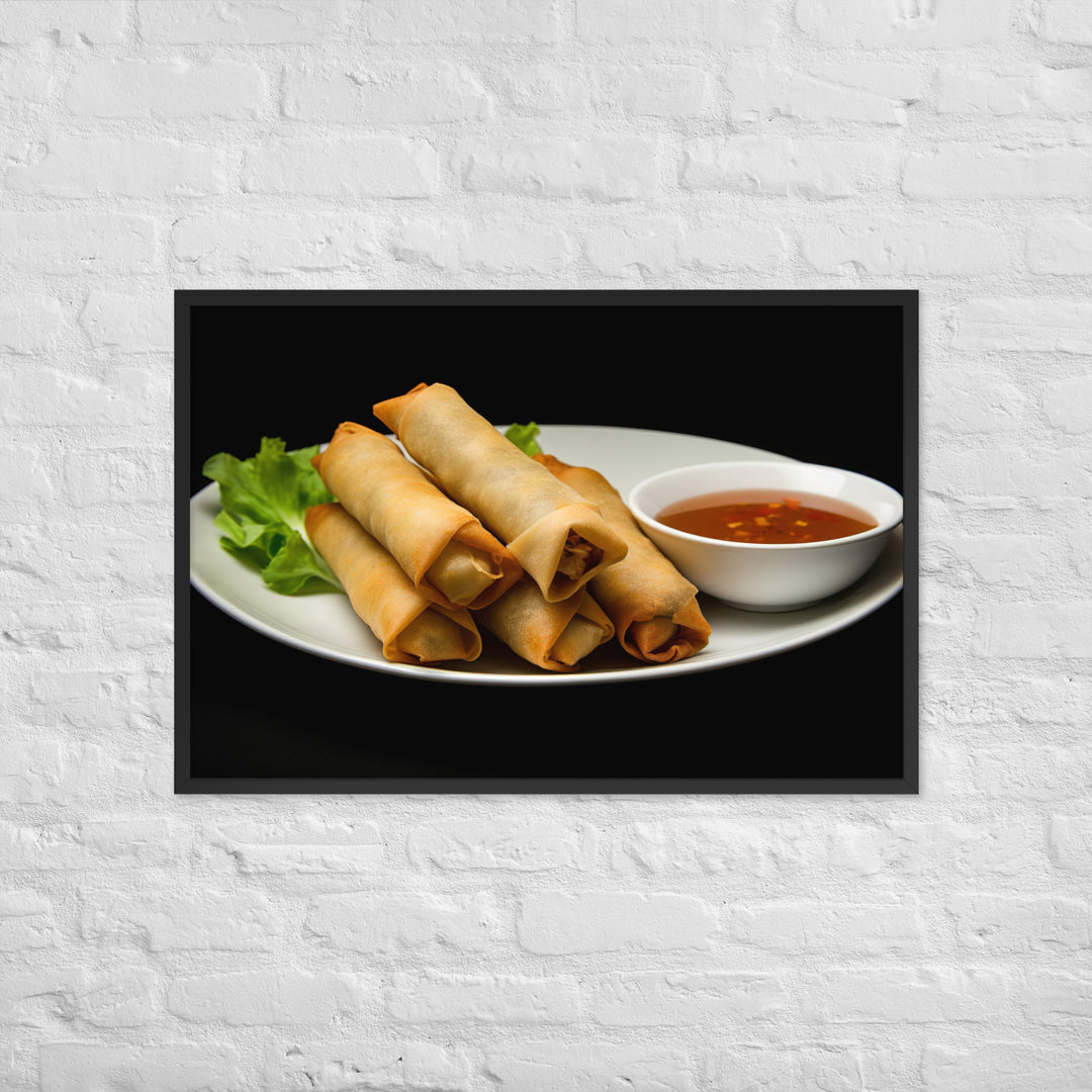 Spring Rolls Framed poster 🤤 from Yumify.AI