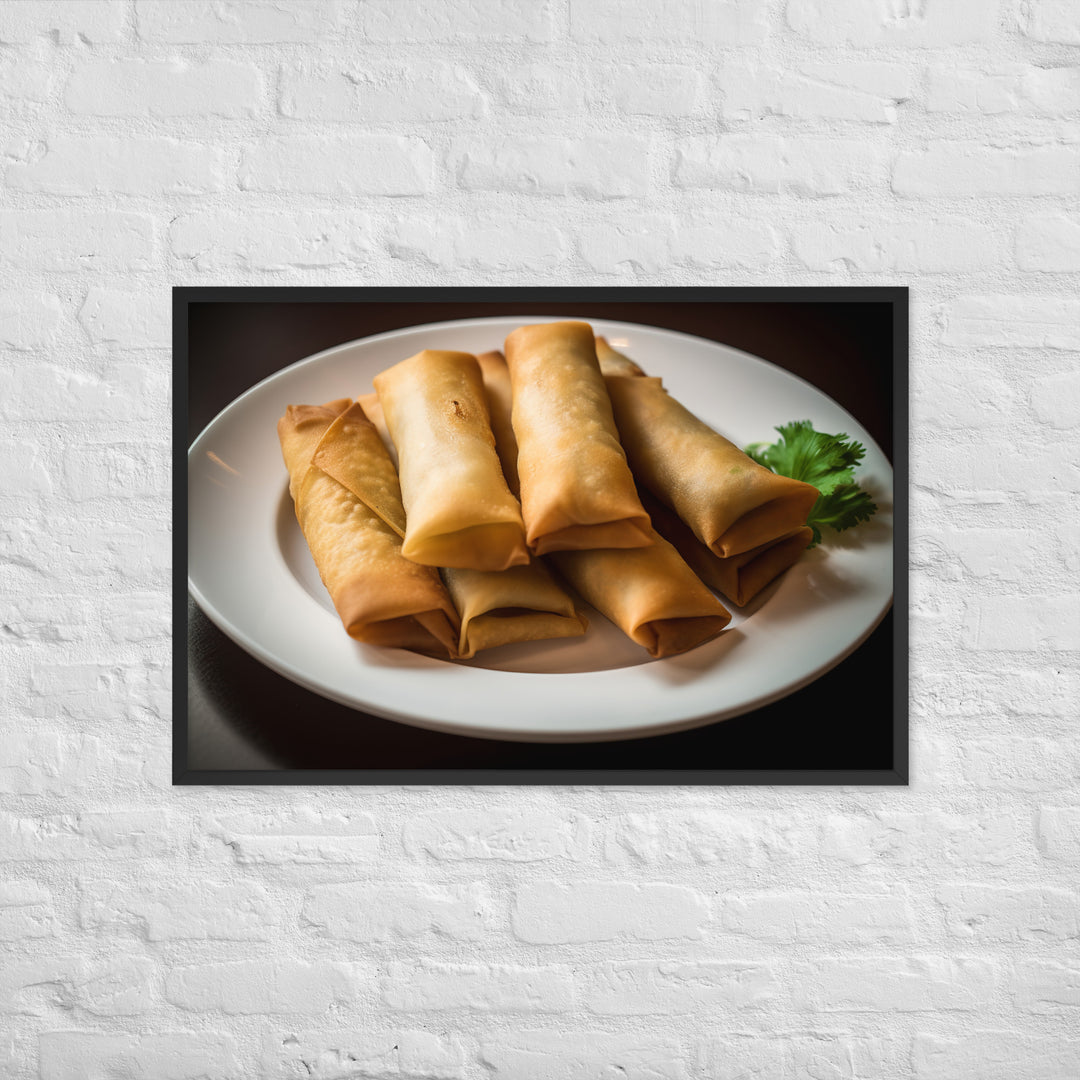 Spring Rolls Framed poster 🤤 from Yumify.AI