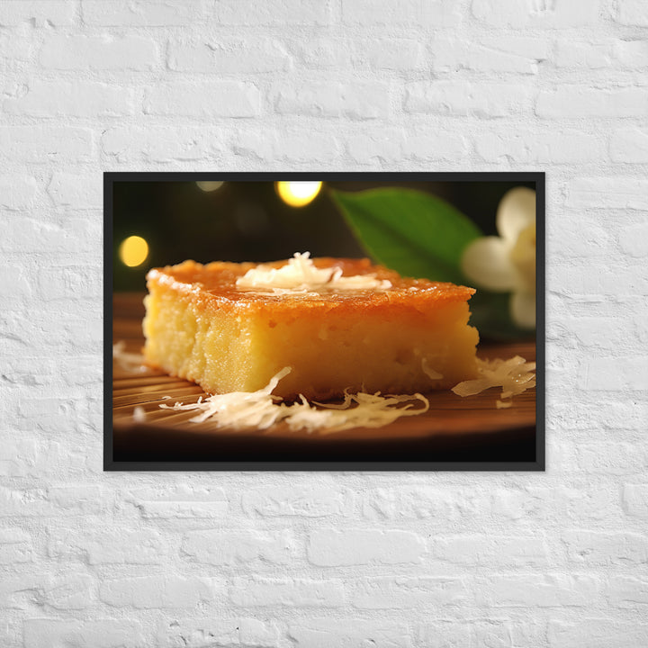 Cassava Cake Framed poster 🤤 from Yumify.AI