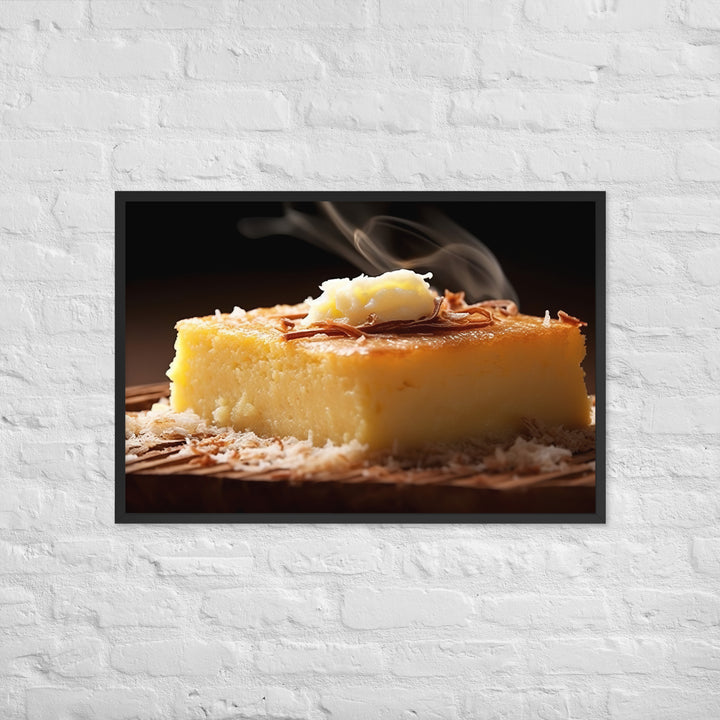 Cassava Cake Framed poster 🤤 from Yumify.AI