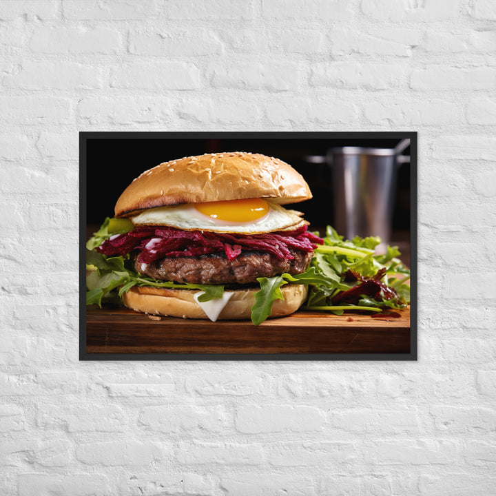 Kiwi Burger Framed poster 🤤 from Yumify.AI