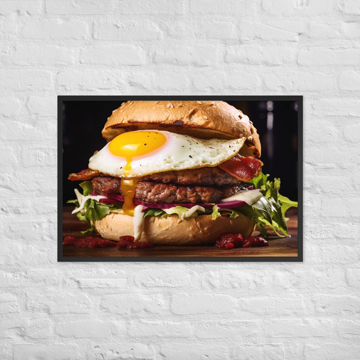 Kiwi Burger Framed poster 🤤 from Yumify.AI