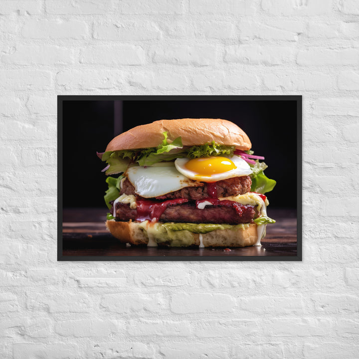 Kiwi Burger Framed poster 🤤 from Yumify.AI