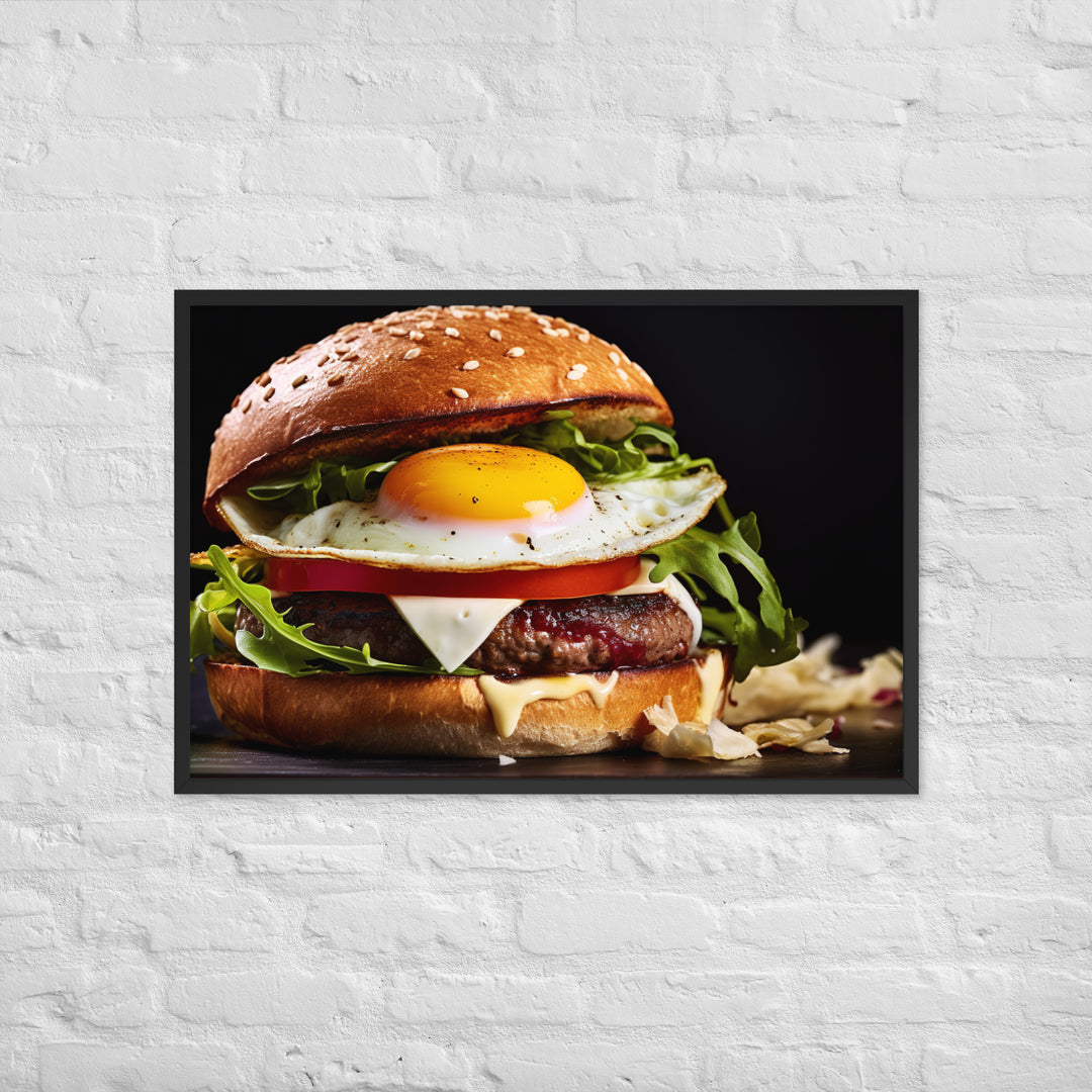 Kiwi Burger Framed poster 🤤 from Yumify.AI