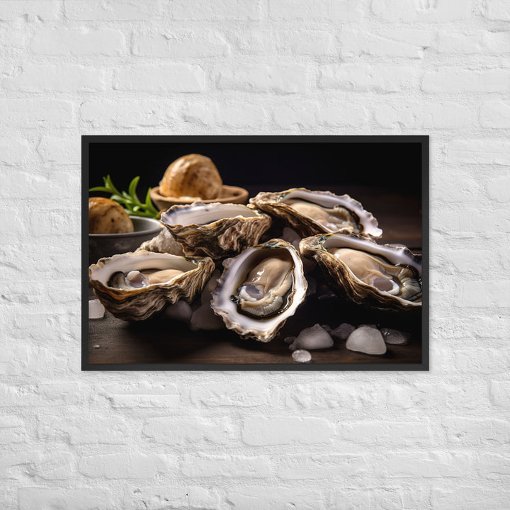 Bluff Oysters Framed poster 🤤 from Yumify.AI