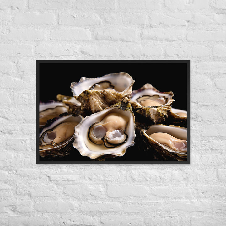 Bluff Oysters Framed poster 🤤 from Yumify.AI