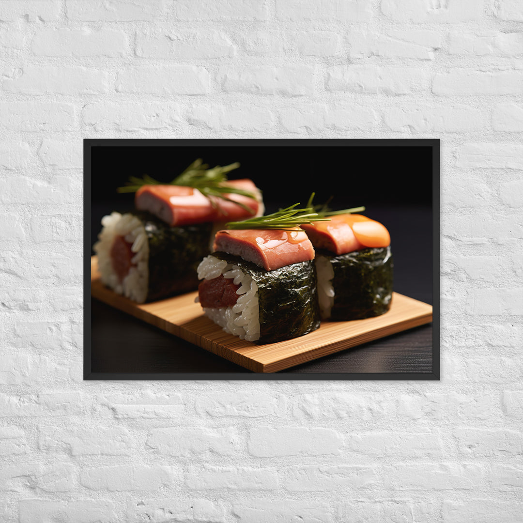 Spam Musubi Framed poster 🤤 from Yumify.AI