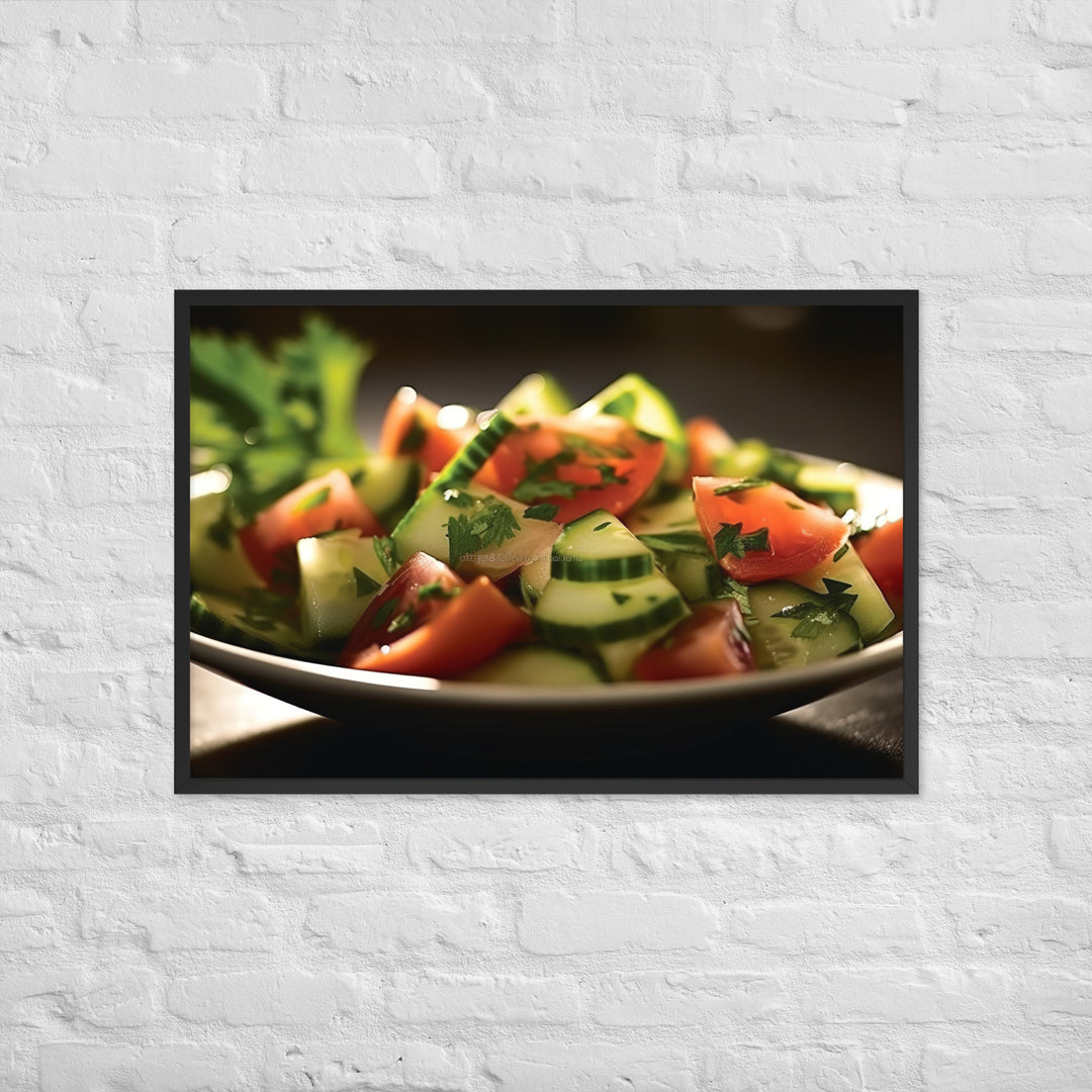Shirazi Salad Framed poster 🤤 from Yumify.AI