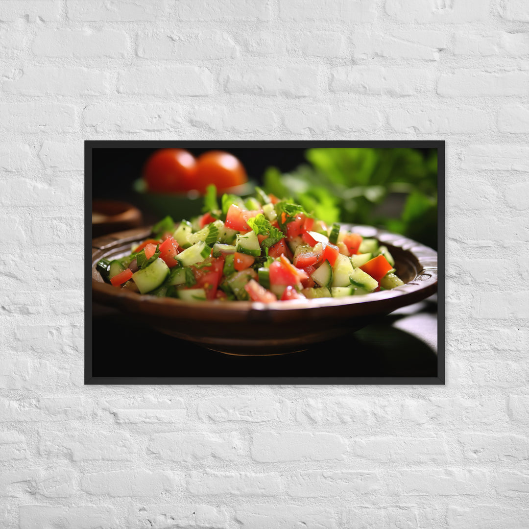 Shirazi Salad Framed poster 🤤 from Yumify.AI